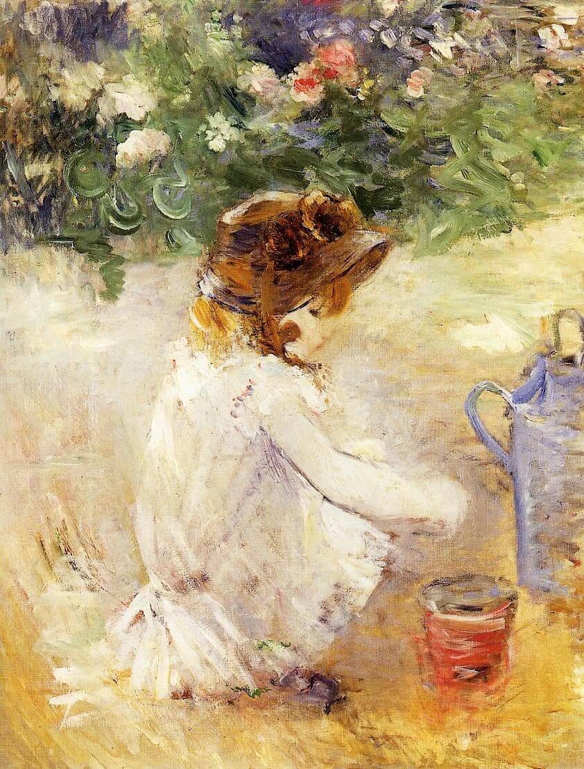 “Legende i sandet” af Berthe Morisot